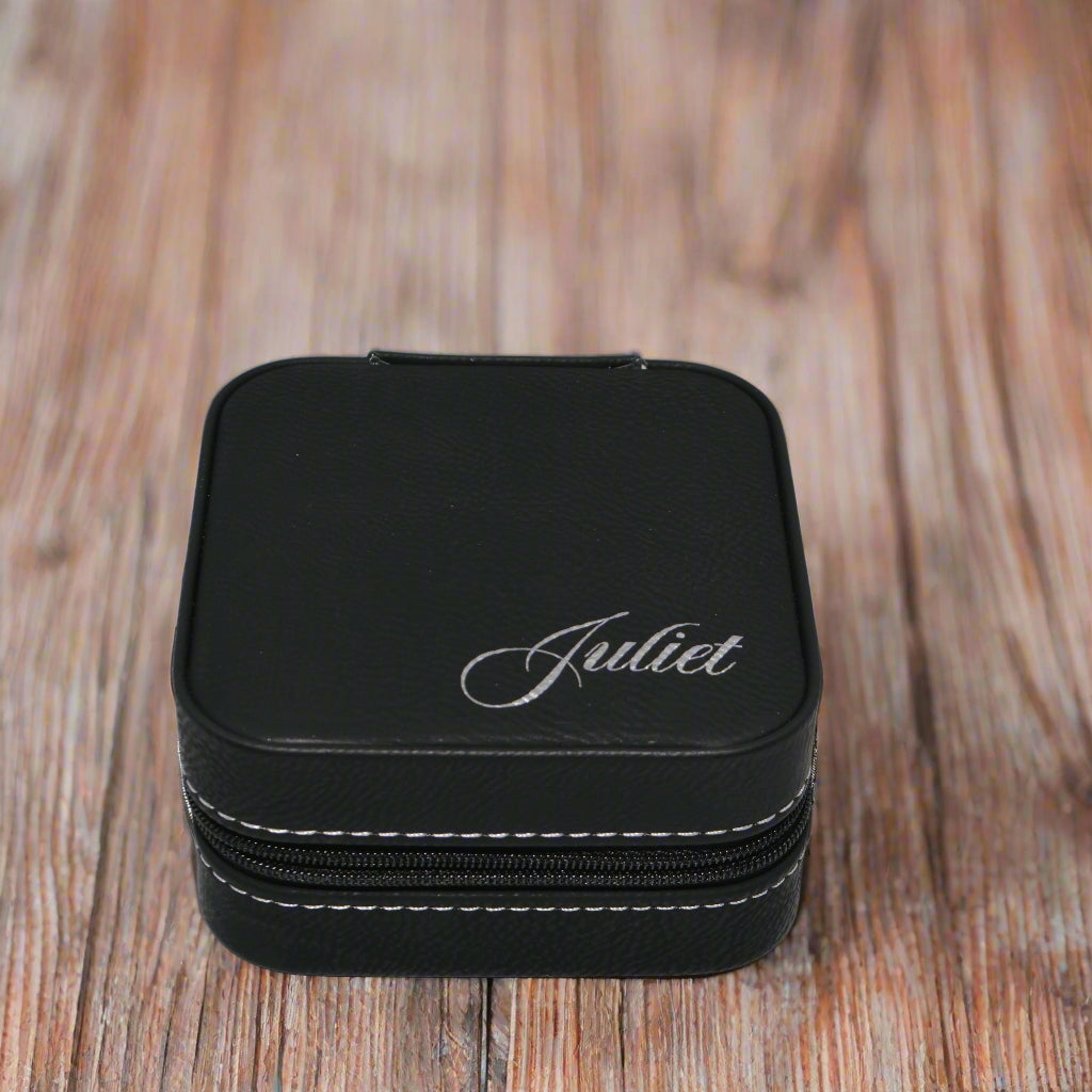 Leatherette Jewelry Box – 4" x 4"