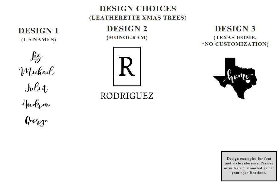 Leatherette Christmas Tree Ornament