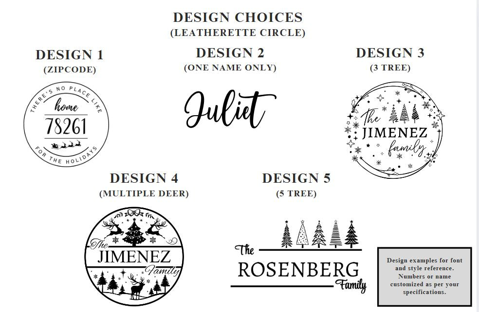 Leatherette Christmas Ornament