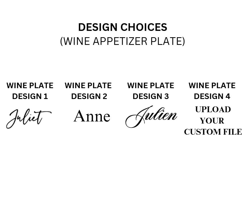 Wine Appetizer Plate with Glass Holder